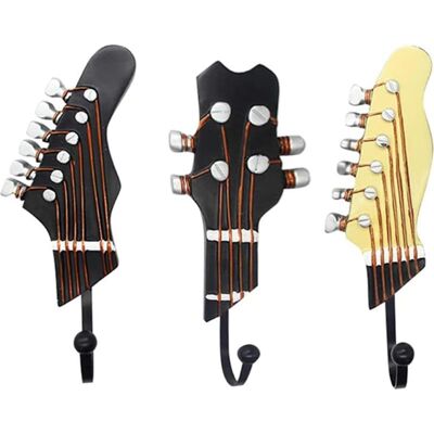 Vision Crochets Porte-manteaux En Résine (lot De 3), Crochets Vintage En Forme De Guitare, Porte-manteau Mural Vintage - Publicité Vision Crochets Porte-manteaux En Résine (lot De 3), Crochets Vintage En Forme De Guitare, Porte-manteau Mural Vintage - Publicité