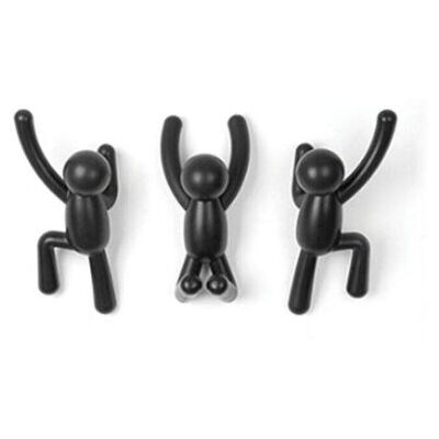 ABYSSE Hooks. Crochets Murauxporte-manteau Décoratif. Lot De 3 Patères Murales. Noirs - Publicité ABYSSE Hooks. Crochets Murauxporte-manteau Décoratif. Lot De 3 Patères Murales. Noirs - Publicité