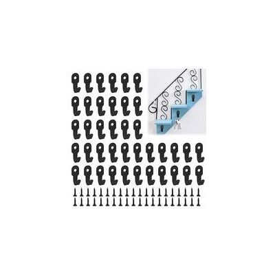 OEM 40pcs Crochet Mural, Crochets À Clés Noirs, Mini Crochéts Muraux En Acier Inoxydable À Visser, Patères Simples Et Robuste En Fer Pour Chambre, Salon Et Cuisine - Publicité OEM 40pcs Crochet Mural, Crochets À Clés Noirs, Mini Crochéts Muraux En Acier Inoxydable À Visser, Patères Simples Et Robuste En Fer Pour Chambre, Salon Et Cuisine - Publicité