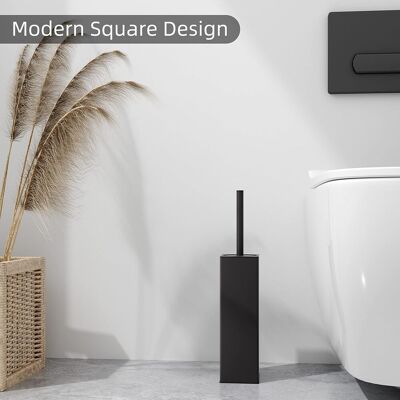 Generic Brosse Wc Carrée Et Support En Acier Inoxydable Recouvert De Caoutchouc, Noir - Publicité Generic Brosse Wc Carrée Et Support En Acier Inoxydable Recouvert De Caoutchouc, Noir - Publicité