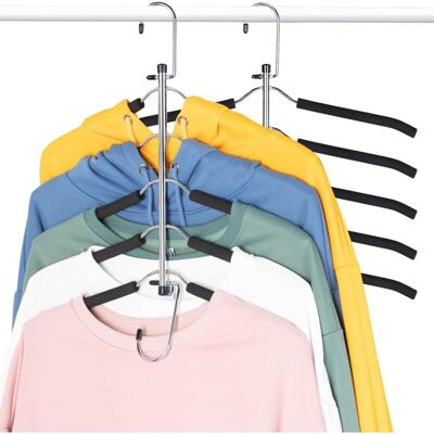 Melissa Lot De 2 Cintres Pour Économiser De L'Espace Pour Les Vêtements - Mise À Niveau Des Cintres Antidérapants Plusieurs Couches Closet Organisateur Et Rangement Pour Manteau, Pantalon, Écharpe, Cravate - Publicité Melissa Lot De 2 Cintres Pour Économiser De L'Espace Pour Les Vêtements - Mise À Niveau Des Cintres Antidérapants Plusieurs Couches Closet Organisateur Et Rangement Pour Manteau, Pantalon, Écharpe, Cravate - Publicité