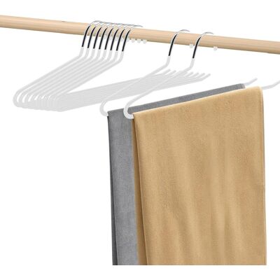 GRASSLIN Lot De 10 Cintres Pantalon Métal Antidérapant Ouvert 38x13cm Pour Garde-robe - Publicité GRASSLIN Lot De 10 Cintres Pantalon Métal Antidérapant Ouvert 38x13cm Pour Garde-robe - Publicité