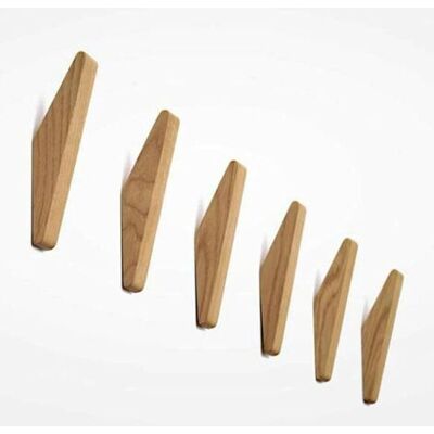 ABYSSE Lot De 6 Patères En Bois Vintage, Patères En Bois, Capacité De Charge 5 Kg, Patères Murales, Patères Multi-usages, Patères Clés (lot De 6) - Publicité ABYSSE Lot De 6 Patères En Bois Vintage, Patères En Bois, Capacité De Charge 5 Kg, Patères Murales, Patères Multi-usages, Patères Clés (lot De 6) - Publicité