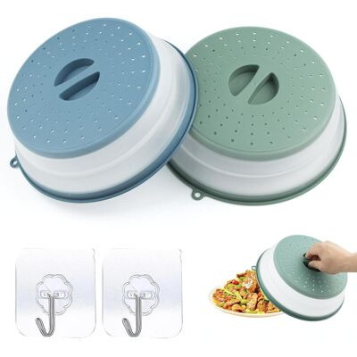 GRASSLIN 2 Housses Micro-ondes Pliable, Protection Éclaboussures, Crochet Rangement, Tamis Aération, Cuisine - Publicité GRASSLIN 2 Housses Micro-ondes Pliable, Protection Éclaboussures, Crochet Rangement, Tamis Aération, Cuisine - Publicité