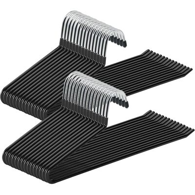 GRASSLIN Lot De 30 Cintres Pantalons, Chromé, Antiglisse, Métal, 38 X 13 Cm, Armoire - Publicité GRASSLIN Lot De 30 Cintres Pantalons, Chromé, Antiglisse, Métal, 38 X 13 Cm, Armoire - Publicité