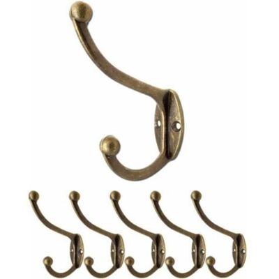 URSUS Lot De 5 Crochets Muraux En Fer Pour Portemanteaux, Chapeaux, Serviettes, Vêtements Aspect Bronze/laiton Vieilli Style Vintage/maison De Campagne Vis Incluses, - Publicité URSUS Lot De 5 Crochets Muraux En Fer Pour Portemanteaux, Chapeaux, Serviettes, Vêtements Aspect Bronze/laiton Vieilli Style Vintage/maison De Campagne Vis Incluses, - Publicité