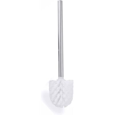 ABYSSE Brosse Wc Chromée Avec Long Manche En Métal Antidérapant Et Poils En Plastique Résistants, Nettoyage En Profondeur, Effet Antiadhésif, Durable, 35 Cm, Blanche - Publicité ABYSSE Brosse Wc Chromée Avec Long Manche En Métal Antidérapant Et Poils En Plastique Résistants, Nettoyage En Profondeur, Effet Antiadhésif, Durable, 35 Cm, Blanche - Publicité