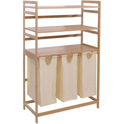 MENDLER Panier À Linge En Bambou Hwc-p78, Trieur De Linge, Panier À Linge, Étagére, Organiseur De Linge, 3 É - Publicité MENDLER Panier À Linge En Bambou Hwc-p78, Trieur De Linge, Panier À Linge, Étagére, Organiseur De Linge, 3 É - Publicité
