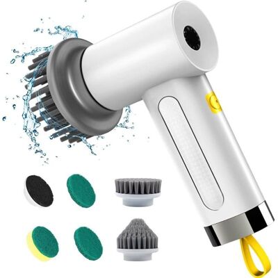 Melissa Brosse De Nettoyage Électrique, Spin Scrubber Pour Salle De Bain Et Joints, Brosse De Nettoyage Pour La Maison Avec 5 Têtes De Brosse, 2 Modes, Parfait Pour Nettoyer En Profondeur Le Carrelage, La - Publicité Melissa Brosse De Nettoyage Électrique, Spin Scrubber Pour Salle De Bain Et Joints, Brosse De Nettoyage Pour La Maison Avec 5 Têtes De Brosse, 2 Modes, Parfait Pour Nettoyer En Profondeur Le Carrelage, La - Publicité