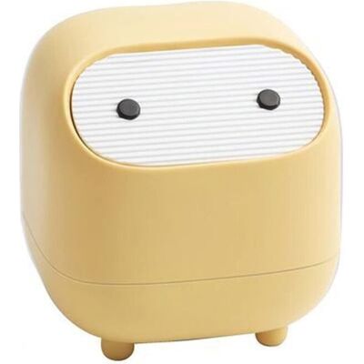 MOXIE Petite Poubelle, Mignonne Ninja Poubelle De Bureau Avec Couvercle, Poubelle De Chambre À Coucher Poubelle Pour La Maison, Le Bureau (poubelle Jaune) - Publicité MOXIE Petite Poubelle, Mignonne Ninja Poubelle De Bureau Avec Couvercle, Poubelle De Chambre À Coucher Poubelle Pour La Maison, Le Bureau (poubelle Jaune) - Publicité