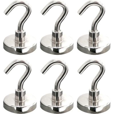 Vision Crochets Magnétiques, Aimant Néodyme Puissant De 32 Mm, Accessoires De Cuisine Pour Abris De Jardin, Lot De 6 - Publicité Vision Crochets Magnétiques, Aimant Néodyme Puissant De 32 Mm, Accessoires De Cuisine Pour Abris De Jardin, Lot De 6 - Publicité