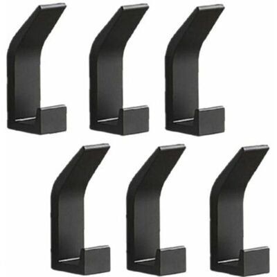 Vision Lot De 6 Patères Murales Patères Porte-serviettes Crochets De Porte Sans Perçage Patères En Aluminium Porte-manteau Mural Autocollant, Noir - Publicité Vision Lot De 6 Patères Murales Patères Porte-serviettes Crochets De Porte Sans Perçage Patères En Aluminium Porte-manteau Mural Autocollant, Noir - Publicité