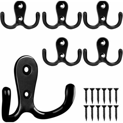 PELTOR (noir) Lot De 6 Patères Rétro, Patères Rétro, Patères Murales Rétro, Crochets De Porte En Métal Pour Salle De Bain, Cuisine, Chambre À Coucher, Entrée - Publicité PELTOR (noir) Lot De 6 Patères Rétro, Patères Rétro, Patères Murales Rétro, Crochets De Porte En Métal Pour Salle De Bain, Cuisine, Chambre À Coucher, Entrée - Publicité