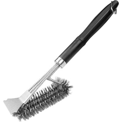 GRASSLIN 1 Brosse Barbecue 3 En 1,acier Inoxydable,grattoir Intégré,poils Spirales,nettoyage Gril - Publicité GRASSLIN 1 Brosse Barbecue 3 En 1,acier Inoxydable,grattoir Intégré,poils Spirales,nettoyage Gril - Publicité