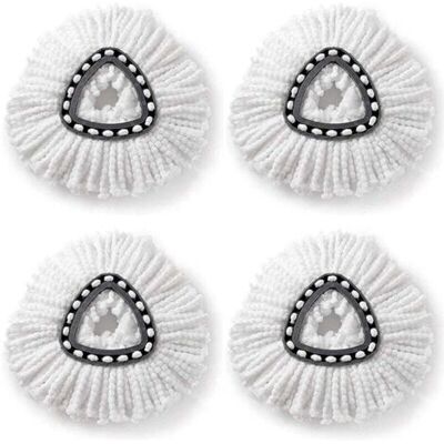 ABYSSE 4 Pcs Adaptées Aux Têtes De Vadrouille Pivotantes O-cèdre/vileda Tête De Fil De Coton Triangulaire Chiffon De Remplacement De Vadrouille - Publicité ABYSSE 4 Pcs Adaptées Aux Têtes De Vadrouille Pivotantes O-cèdre/vileda Tête De Fil De Coton Triangulaire Chiffon De Remplacement De Vadrouille - Publicité