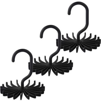 SCORPIO Lot De 3 Porte-cravates Pour Placard, Organisateur De Placard, Crochet Pour Cintre De Cravate, Support Pour Bandeau (noir) - Publicité SCORPIO Lot De 3 Porte-cravates Pour Placard, Organisateur De Placard, Crochet Pour Cintre De Cravate, Support Pour Bandeau (noir) - Publicité