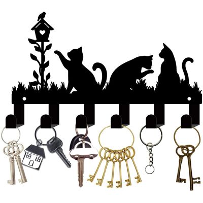 OEM Porte-clés Mural Forme Chats Noirs,organisateur Clés Métal,porte-manteau Avec 10 Crochet,support Suspension Clés,crochets Muraux Décoration Murapour Entrée,couloir,porte D'Entrée,27x16cm - Publicité OEM Porte-clés Mural Forme Chats Noirs,organisateur Clés Métal,porte-manteau Avec 10 Crochet,support Suspension Clés,crochets Muraux Décoration Murapour Entrée,couloir,porte D'Entrée,27x16cm - Publicité