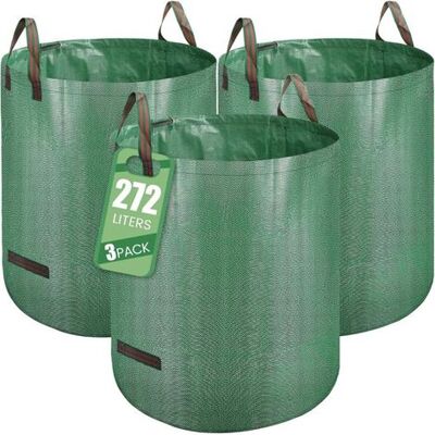 ABYSSE Lot De 3 Sacs À Déchets Verts, Autoportants, 272 L, Grand Sac Avec Poignées, Imperméable, Pliable Et Réutilisable. Publicité ABYSSE Lot De 3 Sacs À Déchets Verts, Autoportants, 272 L, Grand Sac Avec Poignées, Imperméable, Pliable Et Réutilisable. Publicité