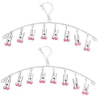 BRINSEA 2pcs Étendoir À Linge En Acier Inoxydable, Cintre Goutte À Goutte, Cintre Chaussette, Avec 8 Pinces À Linge (rouge) - Publicité BRINSEA 2pcs Étendoir À Linge En Acier Inoxydable, Cintre Goutte À Goutte, Cintre Chaussette, Avec 8 Pinces À Linge (rouge) - Publicité