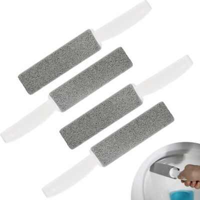 ABYSSE Lot De 4 Brosses De Nettoyage En Pierre Ponce Grise Avec Manche, Pour Toilettes, Cuisine, Pommeau De Douche Et Carrelage En Céramique - Publicité ABYSSE Lot De 4 Brosses De Nettoyage En Pierre Ponce Grise Avec Manche, Pour Toilettes, Cuisine, Pommeau De Douche Et Carrelage En Céramique - Publicité