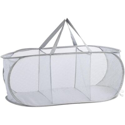 FLAMMKRAFT Panier À Linge Pliable En Toile Oxford À 3 Compartiments, Panier À Linge Pliable Pour Salle De Bain - Publicité FLAMMKRAFT Panier À Linge Pliable En Toile Oxford À 3 Compartiments, Panier À Linge Pliable Pour Salle De Bain - Publicité