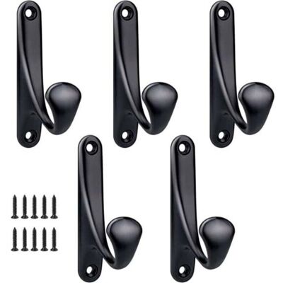 ABYSSE Noir - 5 Pcs 86x47mm,crochet Manteau Mural A Visser, Minimaliste Patère Murale Robuste En Alliage De Zinc Crochet Porte Manteau Pour Porte Entrée Chambre Salle De Bain Multi-usages Patères Vis Inclus - Publicité ABYSSE Noir - 5 Pcs 86x47mm,crochet Manteau Mural A Visser, Minimaliste Patère Murale Robuste En Alliage De Zinc Crochet Porte Manteau Pour Porte Entrée Chambre Salle De Bain Multi-usages Patères Vis Inclus - Publicité