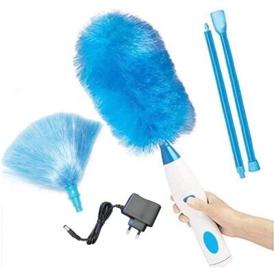 Cellfast 360° Duster Rechargeable Brosse De Nettoyage Electrique, Plumeau Electrique Sans Fil Brosse À Epousseter Pour Maison Bureau Bleu - Publicité Cellfast 360° Duster Rechargeable Brosse De Nettoyage Electrique, Plumeau Electrique Sans Fil Brosse À Epousseter Pour Maison Bureau Bleu - Publicité