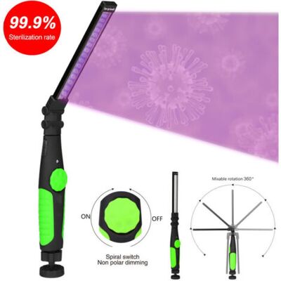ABYSSE Lampe De Désinfection Uv Ultraviolette Portable Portable Ménage Led Lumière Violette Lampe Germicide Lampe Mobile D'Élimination Des Acariens - Publicité ABYSSE Lampe De Désinfection Uv Ultraviolette Portable Portable Ménage Led Lumière Violette Lampe Germicide Lampe Mobile D'Élimination Des Acariens - Publicité