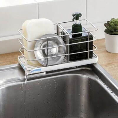 URSUS Porte-éponge En Acier Inoxydable 304, Organisateur D'Évier Multifonctionnel, Égouttoir À Vaisselle, Porte-savon, Panneau De Suspension Réglable - Publicité URSUS Porte-éponge En Acier Inoxydable 304, Organisateur D'Évier Multifonctionnel, Égouttoir À Vaisselle, Porte-savon, Panneau De Suspension Réglable - Publicité