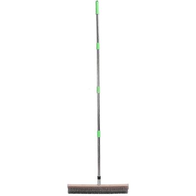 FLAMMKRAFT Balai À Poils Rigides En Acier Inoxydable Avec Manche Long Pour Récurer Les Sols - Publicité FLAMMKRAFT Balai À Poils Rigides En Acier Inoxydable Avec Manche Long Pour Récurer Les Sols - Publicité