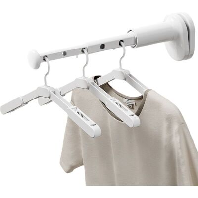 BRINSEA Étendoir À Linge Pliable Et Portable, Cintre Télescopique Sans Perçage — - Publicité BRINSEA Étendoir À Linge Pliable Et Portable, Cintre Télescopique Sans Perçage — - Publicité