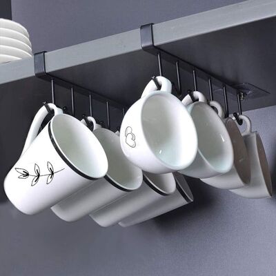 Generic Lot De 2 Tasse Rangement Crochets, Armoir, Ustensiles De Cuisine Cravates Ceintures Et Écharpe Accrocher Porte-rack Crochet Sous Placard Cabinet - Publicité Generic Lot De 2 Tasse Rangement Crochets, Armoir, Ustensiles De Cuisine Cravates Ceintures Et Écharpe Accrocher Porte-rack Crochet Sous Placard Cabinet - Publicité