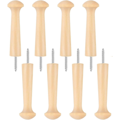 Generic Lot De 8 Crochets Muraux En Bois Massif À Visser De , Pour Suspendre Vêtements, Chapeaux, Clés, Sacs, Manteaux, Serviettes - Publicité Generic Lot De 8 Crochets Muraux En Bois Massif À Visser De , Pour Suspendre Vêtements, Chapeaux, Clés, Sacs, Manteaux, Serviettes - Publicité