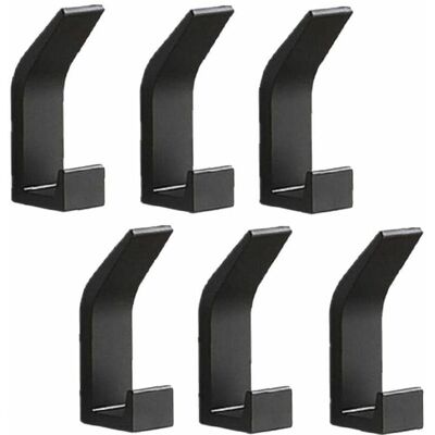 Vision Tigrezy Lot De 6 Patères Murales Patères Porte-serviettes Crochets De Porte Sans Perçage Patères En Aluminium Porte-manteau Mural Autocollant, Noir - Publicité Vision Tigrezy Lot De 6 Patères Murales Patères Porte-serviettes Crochets De Porte Sans Perçage Patères En Aluminium Porte-manteau Mural Autocollant, Noir - Publicité