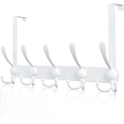 ABYSSE Porte Manteau Pour Porte,crochet De Porte Pour Cadre D'Épaisseur 4.5 Cm, Patère De Porte À Suspendre Pour Porte En Verre De Salle De Bain (blanc, 15 Crochets) - Publicité ABYSSE Porte Manteau Pour Porte,crochet De Porte Pour Cadre D'Épaisseur 4.5 Cm, Patère De Porte À Suspendre Pour Porte En Verre De Salle De Bain (blanc, 15 Crochets) - Publicité