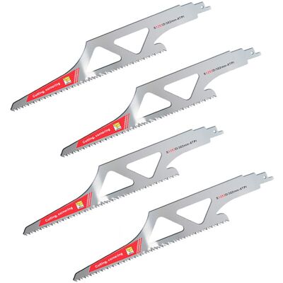 MOXIE Lames De Scie Alternative De 30 Cm (12 Pouces) Pour L'Élagage Du Bois, À Tranchant Arqué, En Acier Inoxydable 6 Tpi, Pour Bois Frais, Humide Et Sec, Bûches Et Tuyaux Pvc. Dents Trempées,lot De 4 Lames - Publicité MOXIE Lames De Scie Alternative De 30 Cm (12 Pouces) Pour L'Élagage Du Bois, À Tranchant Arqué, En Acier Inoxydable 6 Tpi, Pour Bois Frais, Humide Et Sec, Bûches Et Tuyaux Pvc. Dents Trempées,lot De 4 Lames - Publicité