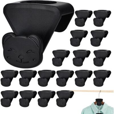 ABYSSE Crochets Économiseurs D'Espace Pour Cintres - 18 Pièces Organisateur De Vêtements Crochet D'Extension Pour Garde-robe Pour Appartement Camping-car Magasin Vêtements Sac Ceinture Uniforme - Publicité ABYSSE Crochets Économiseurs D'Espace Pour Cintres - 18 Pièces Organisateur De Vêtements Crochet D'Extension Pour Garde-robe Pour Appartement Camping-car Magasin Vêtements Sac Ceinture Uniforme - Publicité