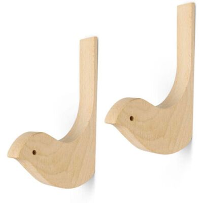 ABYSSE 2 Pièce Patère Bois, 155 Mm Porte Manteau Bois, Texture Claire, Forme D'Oiseau, Patère Murale Peut Être Utilisé Dans Le Salon, La Chambre, La Salle De Bain, L'Armoire - Publicité ABYSSE 2 Pièce Patère Bois, 155 Mm Porte Manteau Bois, Texture Claire, Forme D'Oiseau, Patère Murale Peut Être Utilisé Dans Le Salon, La Chambre, La Salle De Bain, L'Armoire - Publicité