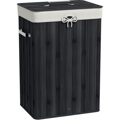 BRINSEA Panier À Linge, Boîte À Linge, Panier À Linge Avec Couvercle, Sac En Toile, Bambou, Pliable, 72 L, Noir, 40 X 30 X 60 Cm - Publicité BRINSEA Panier À Linge, Boîte À Linge, Panier À Linge Avec Couvercle, Sac En Toile, Bambou, Pliable, 72 L, Noir, 40 X 30 X 60 Cm - Publicité
