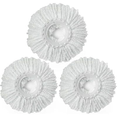 SANS MARQUE Lot De 3 Têtes De Rechange Pour Balai Magique Rotatif À 360°, Recharges De Serpillère En Microfibre, Forme Ronde, Taille Universelle Standard - Publicité SANS MARQUE Lot De 3 Têtes De Rechange Pour Balai Magique Rotatif À 360°, Recharges De Serpillère En Microfibre, Forme Ronde, Taille Universelle Standard - Publicité
