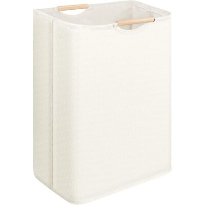 Melissa Houhence – Panier À Linge Pliable 60l – Manche En Bois – Tissu Robuste Avec Revêtement Pe Imperméable – Dimensions 55 X 40 X 27 Cm - Publicité Melissa Houhence – Panier À Linge Pliable 60l – Manche En Bois – Tissu Robuste Avec Revêtement Pe Imperméable – Dimensions 55 X 40 X 27 Cm - Publicité