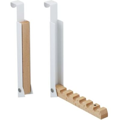 SCORPIO Portemanteau Pliable, Lot De 2, Pour Porte De Max. 2 Cm D’épaisseur, Pour 6 Cintres, Blanc - Publicité SCORPIO Portemanteau Pliable, Lot De 2, Pour Porte De Max. 2 Cm D’épaisseur, Pour 6 Cintres, Blanc - Publicité