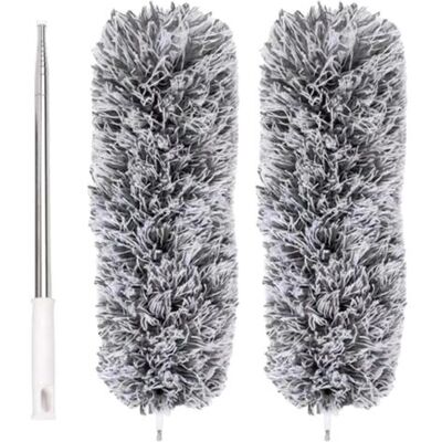 ABYSSE Plumeau Extensible En Microfibre Avec Perche Télescopique En Acier 110 Po Et Tête Nettoyage Pliable Plumeau Plafond Lavable - Publicité ABYSSE Plumeau Extensible En Microfibre Avec Perche Télescopique En Acier 110 Po Et Tête Nettoyage Pliable Plumeau Plafond Lavable - Publicité