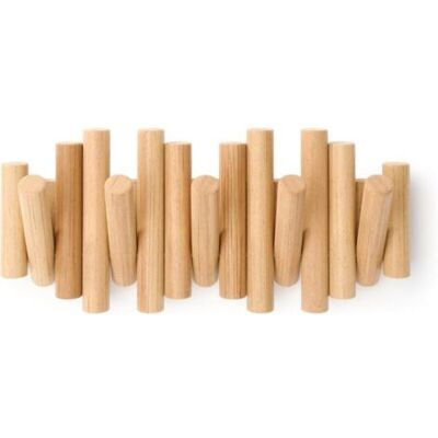 ABYSSE Patère Murale Avec 5 Crochets, Bois Naturel, 37,1 X 16,5 X 4,4 Cm (coloris Bois) - Publicité ABYSSE Patère Murale Avec 5 Crochets, Bois Naturel, 37,1 X 16,5 X 4,4 Cm (coloris Bois) - Publicité