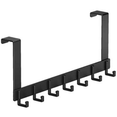 SCORPIO Porte Manteau Pour Porte, Noir Patère Acier Inoxydable,6 Crochets Porte Manteaux Pour Chambre À Coucher Salle De Bains Porte De Cuisine - Publicité SCORPIO Porte Manteau Pour Porte, Noir Patère Acier Inoxydable,6 Crochets Porte Manteaux Pour Chambre À Coucher Salle De Bains Porte De Cuisine - Publicité