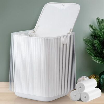 Melissa Poubelle De Bureau Avec Couvercle À Bouton, Petite Poubelle Pour Salle De Bain, Chambre À Coucher, Bureau Et Voiture 14,2 × 17 Cm (blanc) - Publicité Melissa Poubelle De Bureau Avec Couvercle À Bouton, Petite Poubelle Pour Salle De Bain, Chambre À Coucher, Bureau Et Voiture 14,2 × 17 Cm (blanc) - Publicité