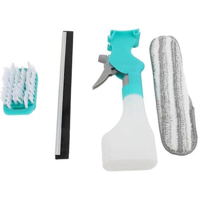FLAMMKRAFT Nettoyeur De Vitres Multifonction Compact 4 En 1 Avec Tampon À Récurer Et Spray Pour La Maison - Publicité FLAMMKRAFT Nettoyeur De Vitres Multifonction Compact 4 En 1 Avec Tampon À Récurer Et Spray Pour La Maison - Publicité