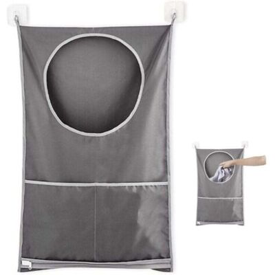 ABYSSE Panier À Linge Grande Contenance Sac De Rangement, Sac De Rangement Pour Sac De Placard À Linge Suspendu, Pour Salle De Bain(gris) - Publicité ABYSSE Panier À Linge Grande Contenance Sac De Rangement, Sac De Rangement Pour Sac De Placard À Linge Suspendu, Pour Salle De Bain(gris) - Publicité