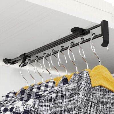 SCORPIO Tringle Coulissante Penderie,35 Cm Tringle De Penderie Extensible,réglable Longueur Porte Cintre Coulissan,tringle Pour Penderie Réglable Longueur Pour Les Armoires Et Les Zones De Rangement (35 Cm) - Publicité SCORPIO Tringle Coulissante Penderie,35 Cm Tringle De Penderie Extensible,réglable Longueur Porte Cintre Coulissan,tringle Pour Penderie Réglable Longueur Pour Les Armoires Et Les Zones De Rangement (35 Cm) - Publicité