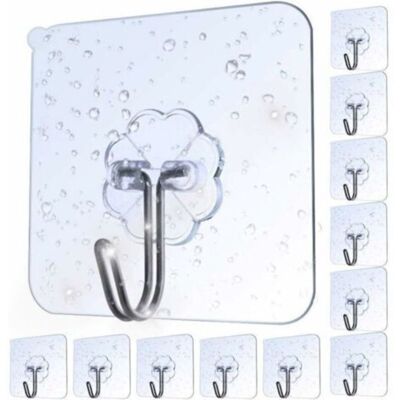 URSUS Lot De 20 Crochets Adhésifs Transparents Pour Essuie-tout, Crochets Adhésifs Pour Mur Et Porte De Cuisine, Charge Maximale 8 Kg - Publicité URSUS Lot De 20 Crochets Adhésifs Transparents Pour Essuie-tout, Crochets Adhésifs Pour Mur Et Porte De Cuisine, Charge Maximale 8 Kg - Publicité